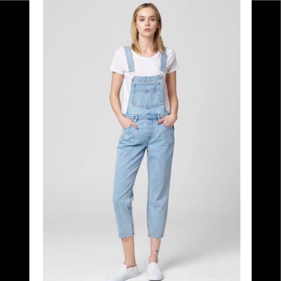 NWT Blanknyc Slim Girlfriend Overall in Acid Trip.